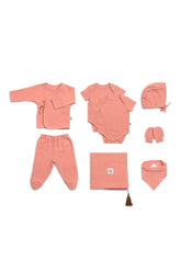 Funna Baby Müslin Yenidoğan Seti 8 Parça Yavruağzı